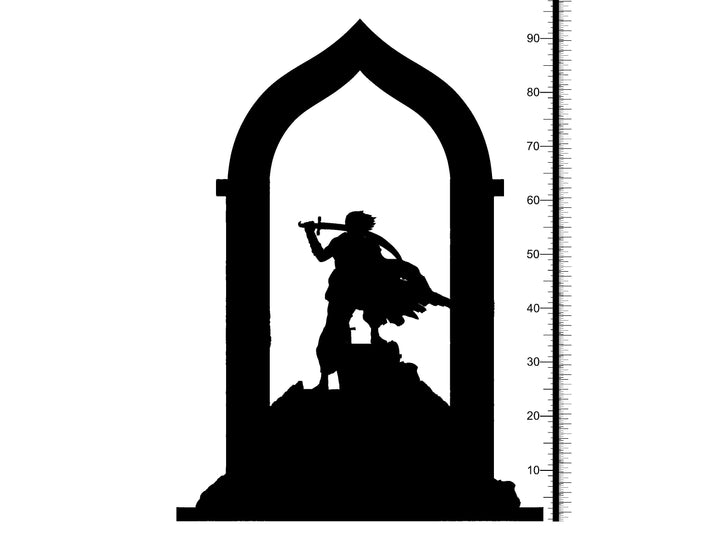 Rogue Fighter Scimitar &amp; Treasure| 28mm,32mm Scale, 55mm, 70mm | Resin figurine Statue Miniature | Dungeons and Dragons | Clay Cyanide |