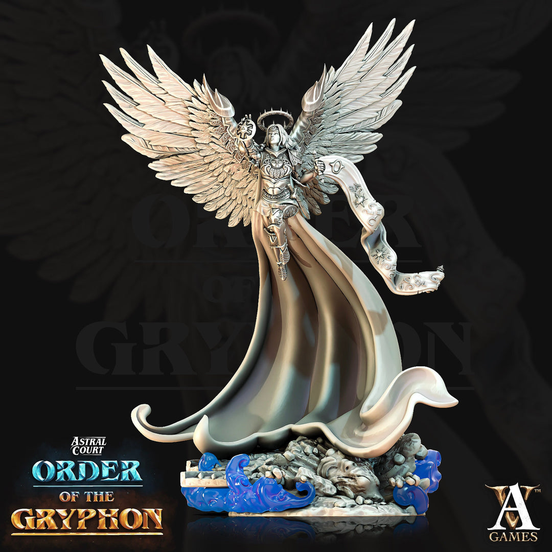 Female Celestial Deva Aasimar, Angel, Solar | 28mm, 32mm, 75mm Scales | Dungeons and Dragons 5e figure | Pathfinder | Archvillain Games