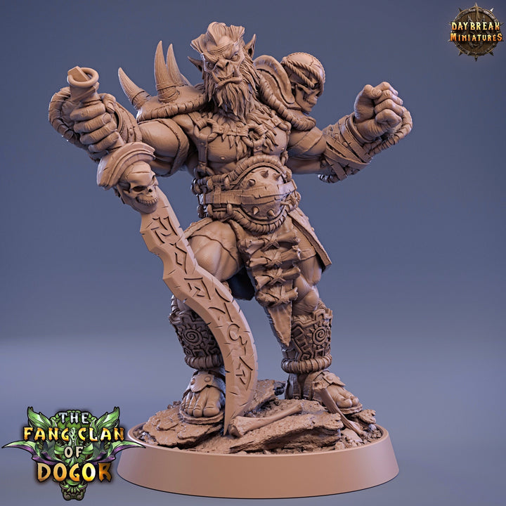 Bugbear Fighter Warrior Barbarian with Sword | Scales: 28mm | 32mm | 75mm | Megaboss | Dungeons and Dragons | Pathfinder |