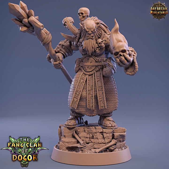 Bugbear Shaman Wizard Cleric with Staff | Scales 28mm | 32mm | 75mm | Megaboss | Dungeons and Dragons | Pathfinder | Daybreak Miniatures