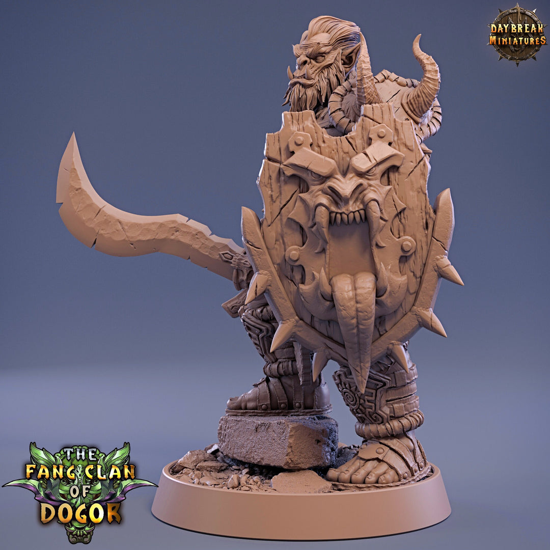 Bugbear Fighter Warrior Barbarian Sword &amp; Shield | Scales 28mm|32mm |75mm | Megaboss | Dungeons and Dragons |Pathfinder |Daybreak Miniatures