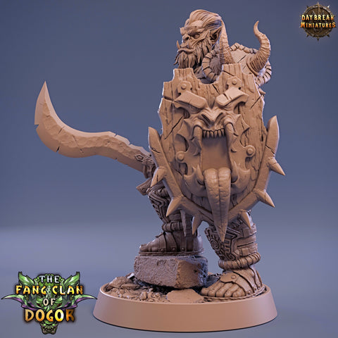 Bugbear Fighter Warrior Barbarian Sword & Shield | Scales 28mm|32mm |75mm | Megaboss | Dungeons and Dragons |Pathfinder |Daybreak Miniatures