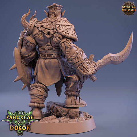 Bugbear Fighter Warrior Barbarian Sword & Shield | Scales 28mm|32mm |75mm | Megaboss | Dungeons and Dragons |Pathfinder |Daybreak Miniatures
