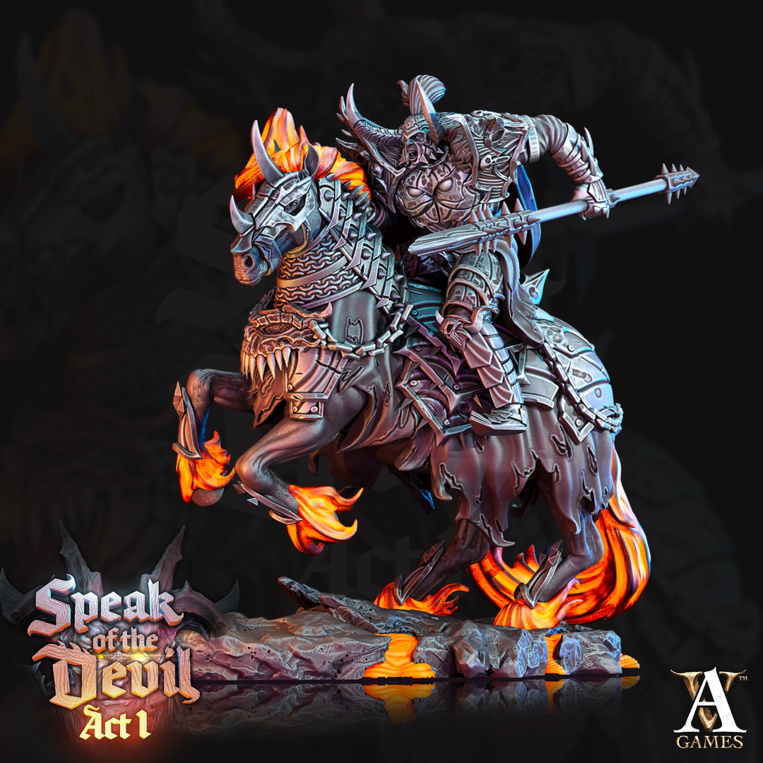 Oath of Conquest Paladin, Chaos Hell Knight | 28mm, 32mm, 75mm Scales | Dungeons and Dragons | Pathfinder | Archvillain Games