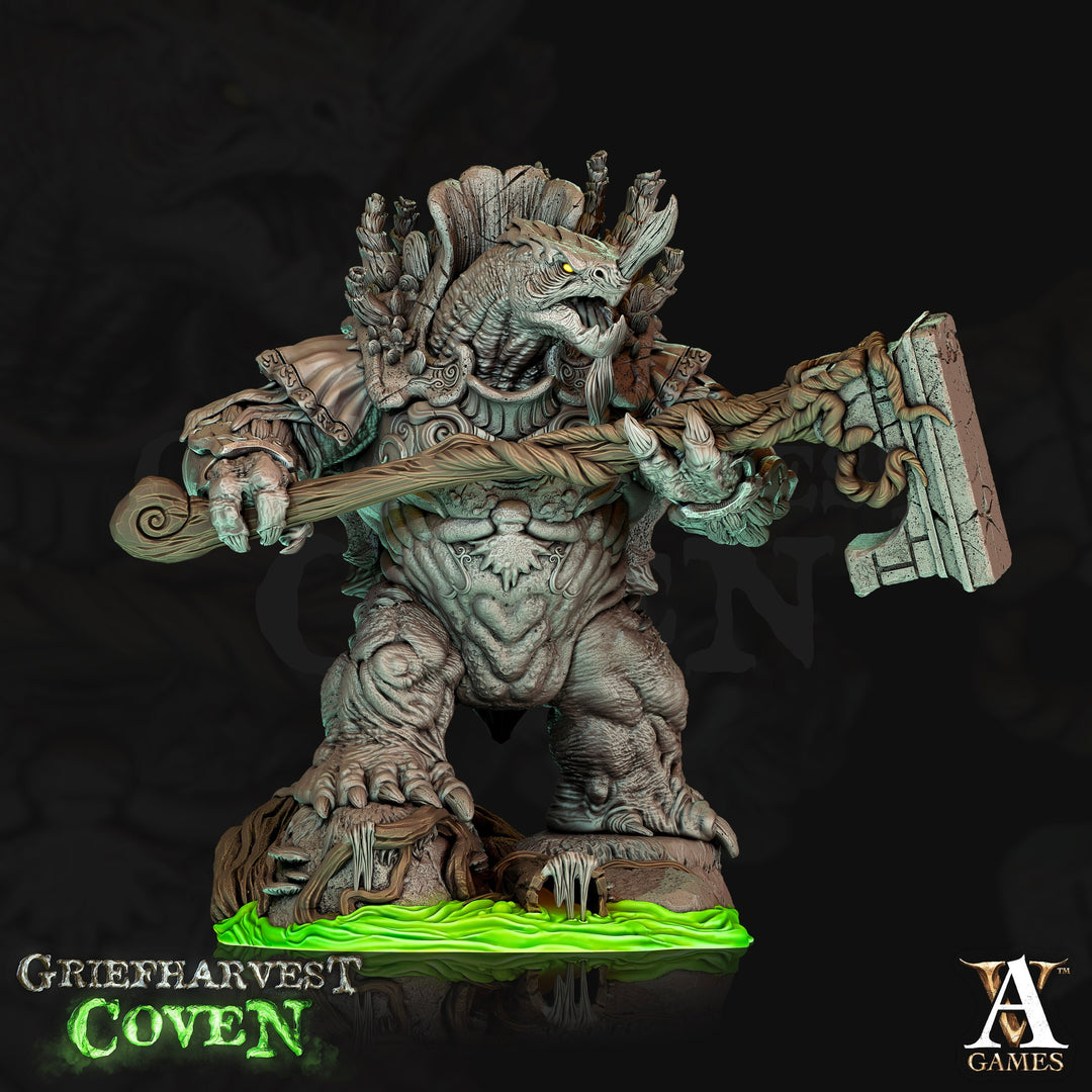 Tortle Druid Cleric Monk Resin Miniature PC NPC | 28mm, 32mm, 54mm, 75mm,100mm Scale | Dungeons & Dragons | Unpainted | Archvillain Games