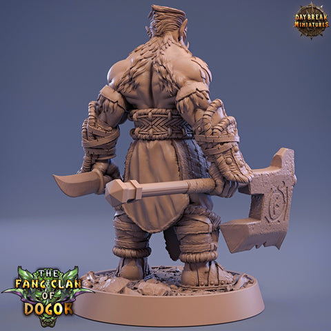 Bugbear Fighter Warrior Barbarian with Axe | Scales 28mm | 32mm | 75mm | Megaboss | Dungeons and Dragons | Pathfinder | Daybreak Miniatures