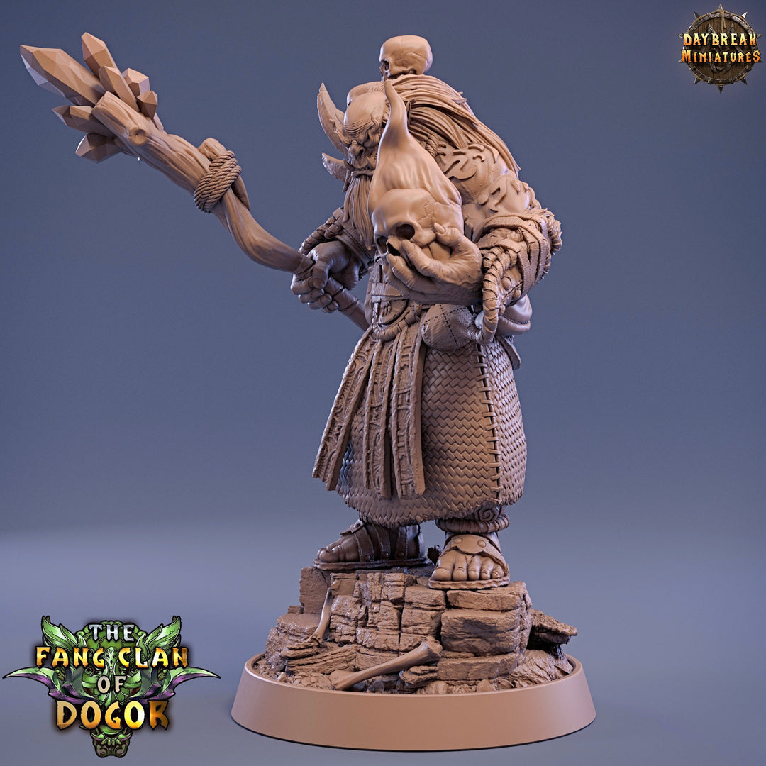 Bugbear Shaman Wizard Cleric with Staff | Scales 28mm | 32mm | 75mm | Megaboss | Dungeons and Dragons | Pathfinder | Daybreak Miniatures