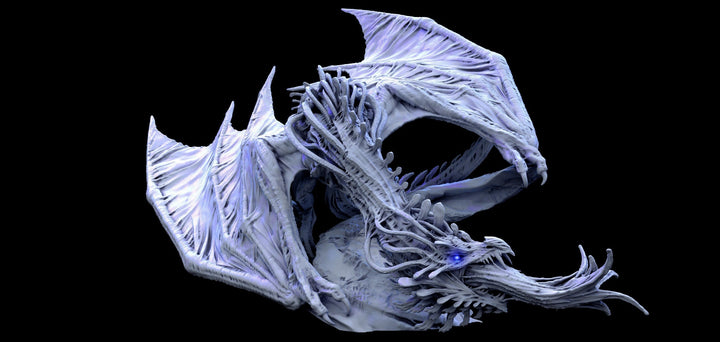 Elder Brain Dragon | Young, Mature &amp; Ancient Sizes 225mm High - 330mm Long | Dungeons and Dragons 5e | Dragon Mindflayer Monster Figure