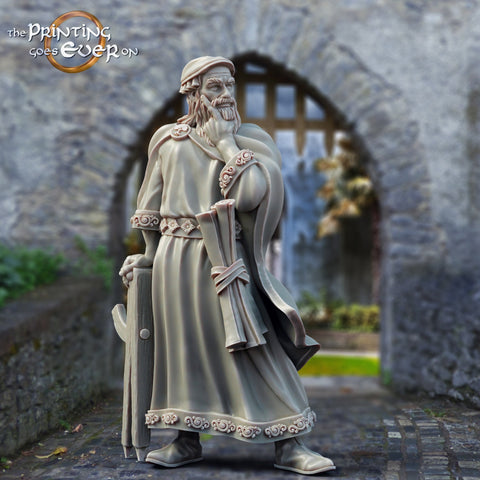 NPC Architect Resin Miniature | Miniature | Available in 28mm, 32mm,75mm Scales | Pathfinder Figure | DnD | Figurine unpainted |