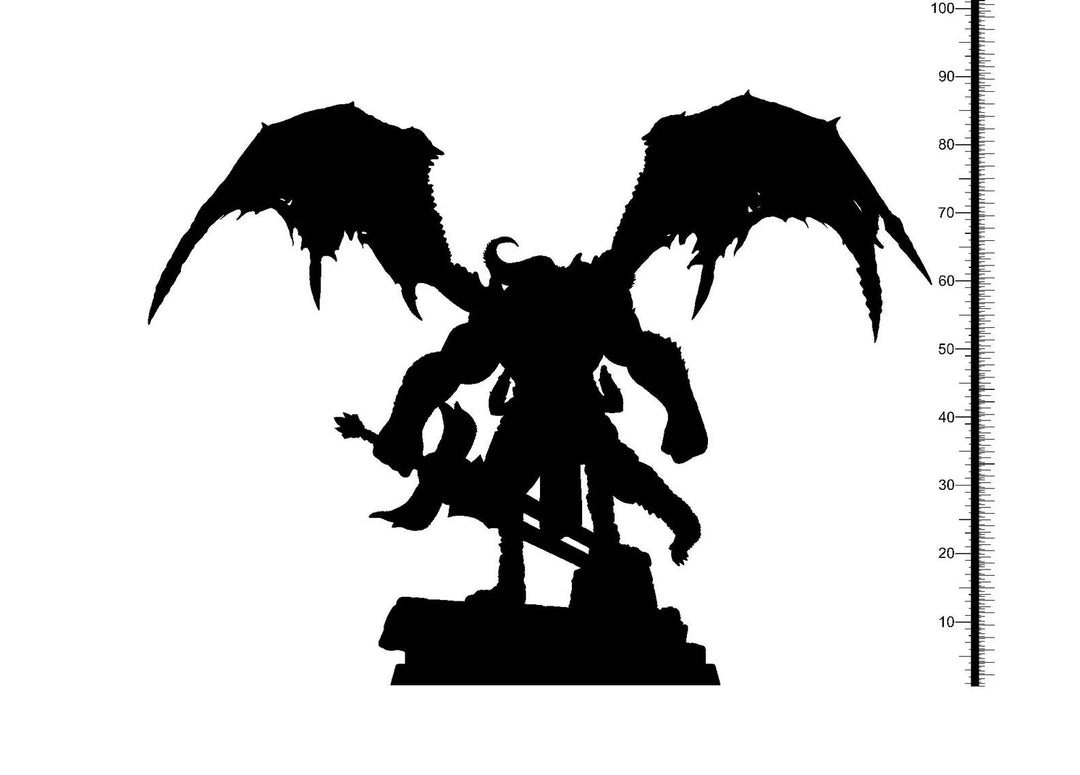 Greater Devil - Horned Devil Resin Miniature| Medium 40mm, Large 50mm, Huge 65mm (BASE Sizes) | Nine Hells | Demon | Dungeons and Dragons |