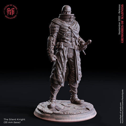 Fighter Eldritch Knight in Armor, Hexblade Warlock | Dungeons and Dragons | 28mm, 32mm,54mm,75mm,100mm Scales | Pathfinder |Unpainted Figure