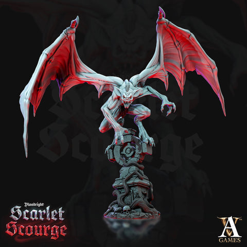 Feral Vampire Spawn Flying | 28mm, 32mm Scales | Undead Dungeons and Dragons 5e Miniatures | Pathfinder | DnD Figurine | Archvillain Games