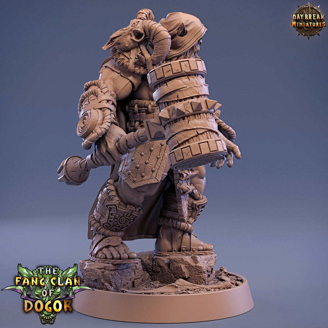 Bugbear Fighter Warrior Barbarian Battle Hammer | Scales 28mm|32mm |75mm | Megaboss | Dungeons and Dragons |Pathfinder |Daybreak Miniatures