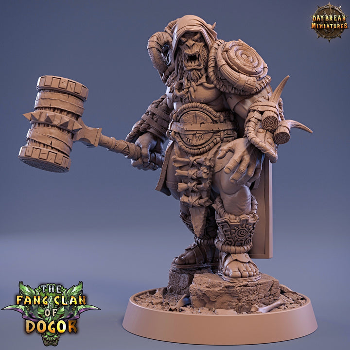 Bugbear Fighter Warrior Barbarian Battle Hammer | Scales 28mm|32mm |75mm | Megaboss | Dungeons and Dragons |Pathfinder |Daybreak Miniatures