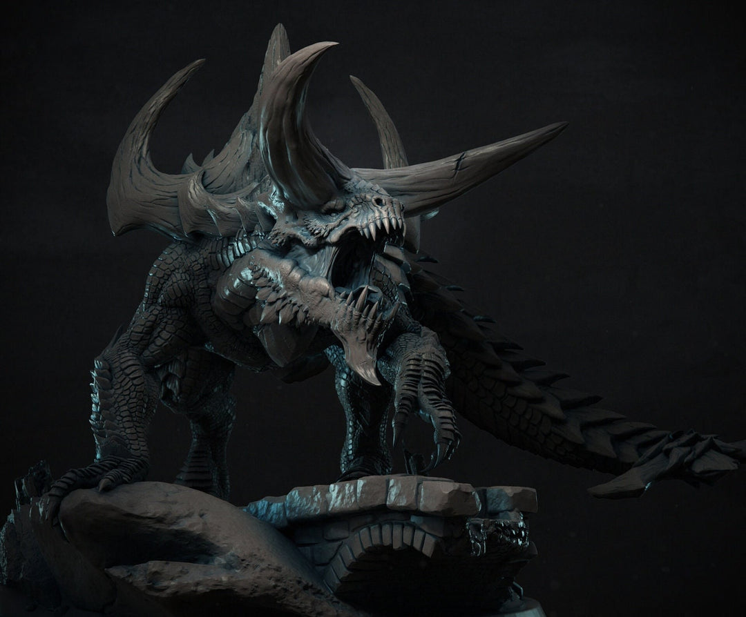 Tarrasque Remastered- Lord of The Print | Gargantuan Monstrosity 75mm,100mm, 150mm Base | Resin 3d printed | Dungeons and Dragons | DnD 5e|