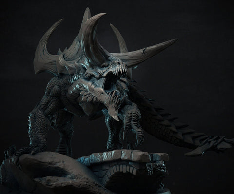 Tarrasque Remastered- Lord of The Print | Gargantuan Monstrosity 75mm,100mm, 150mm Base | Resin 3d printed | Dungeons and Dragons | DnD 5e|