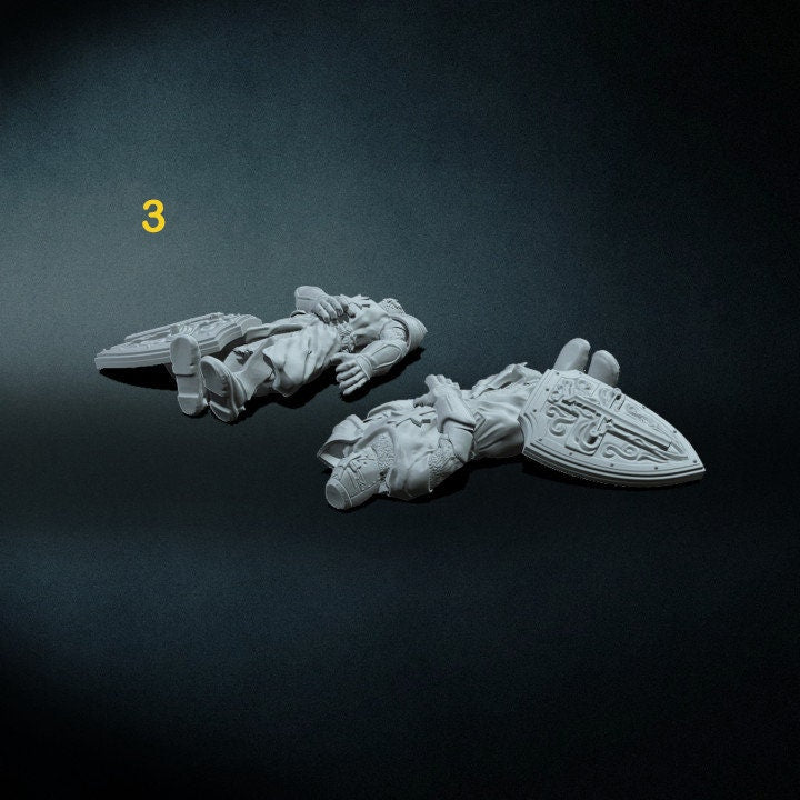 Dead Paladins, Knights with Horses Set or Parts | Miniatures 28mm,32mm,75mm Scales | Dungeons and Dragons | Pathfinder |Figure for Painting|