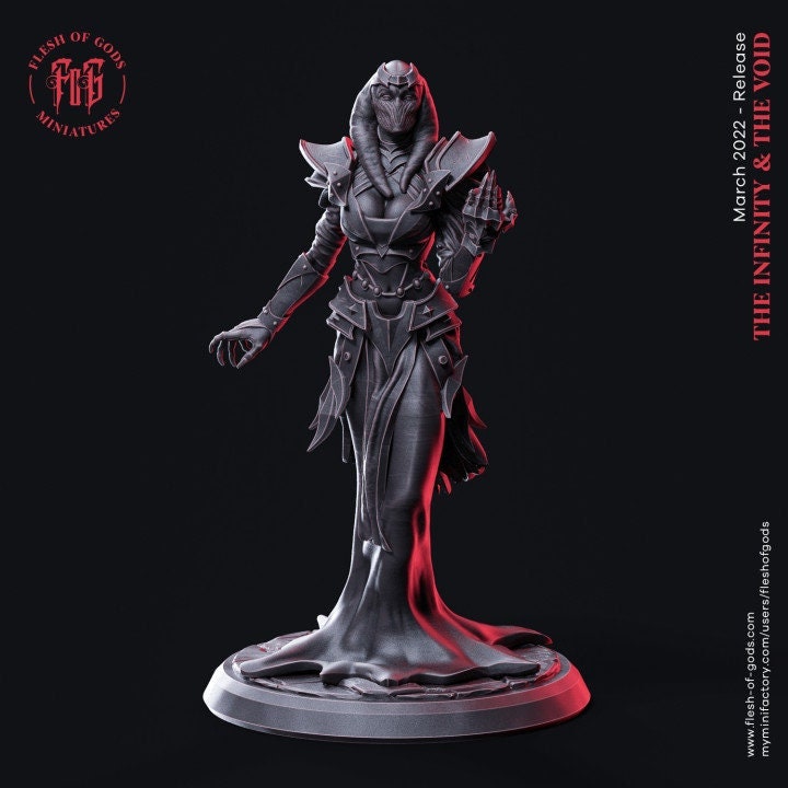 Female Cleric, Ancient Priestess | 28mm Scale | 32mm Scale | 75mm Scale -Player Character Mini - Minis - D&D 5e - Pathfinder Sexy Figurine