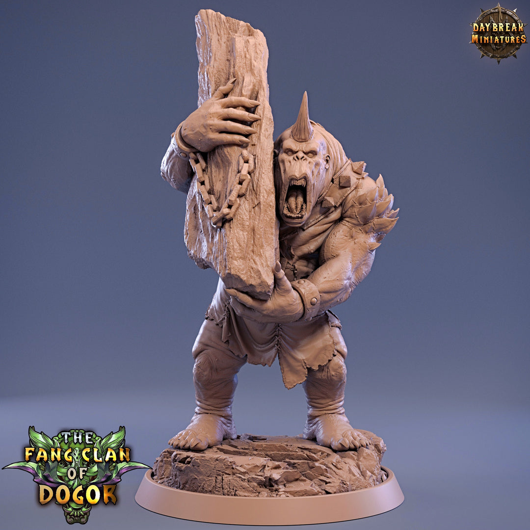 Oger, Troll Unpainted mini | 28mm &amp; 32mm Scale 75mm,100mm Tall | Dungeons and Dragons| Pathfinder Oger| Daybreak Miniatures | Tabletop RPG |