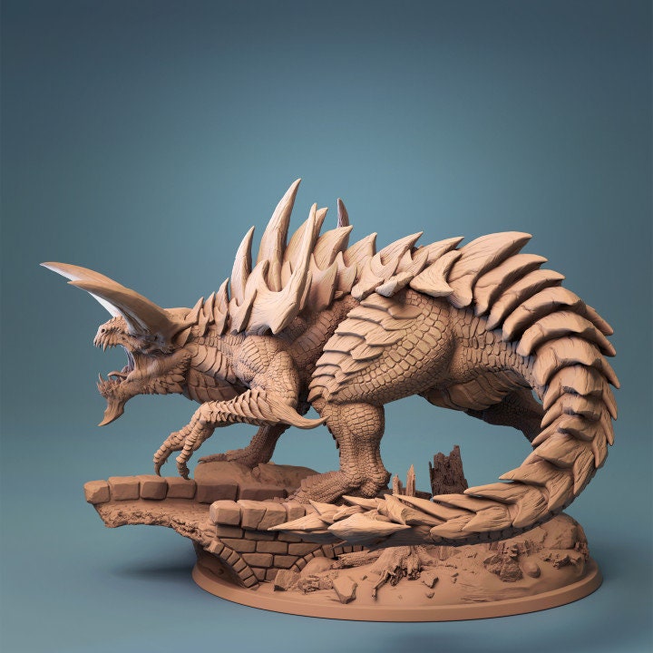 Tarrasque Remastered- Lord of The Print | Gargantuan Monstrosity 75mm,100mm, 150mm Base | Resin 3d printed | Dungeons and Dragons | DnD 5e|