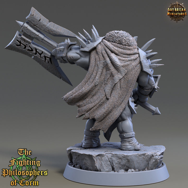 Rhinokin, Rhino-folk Warrior Scales: 28mm, 32mm,54mm,75mm | D&amp;D 5e Megaboss | Dungeons and Dragons | Pathfinder | Daybreak Miniatures