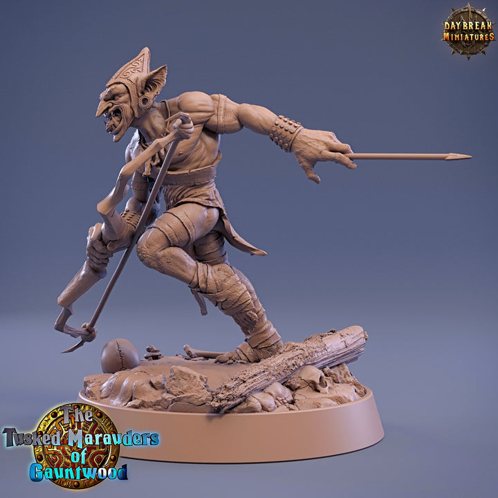 Goblin Archer | DnD Miniatures | Dungeons and Dragons | 28mm, 32mm,54mm,75mm,100mm scale| Pathfinder | Figure for Painting| Gloomspite Glitz