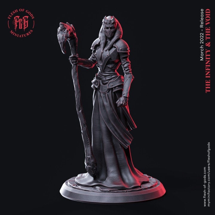 Female Cleric, Ancient Priestess | 28mm Scale | 32mm Scale | 75mm Scale -Player Character Mini - Minis - D&D 5e - Pathfinder Sexy Figurine