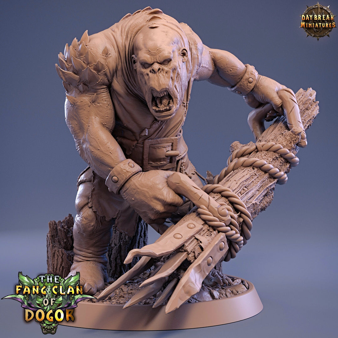 Oger, Troll Unpainted mini | 28mm & 32mm Scale 75mm,100mm Tall | Dungeons and Dragons| Pathfinder Oger| Daybreak Miniatures | Tabletop RPG |