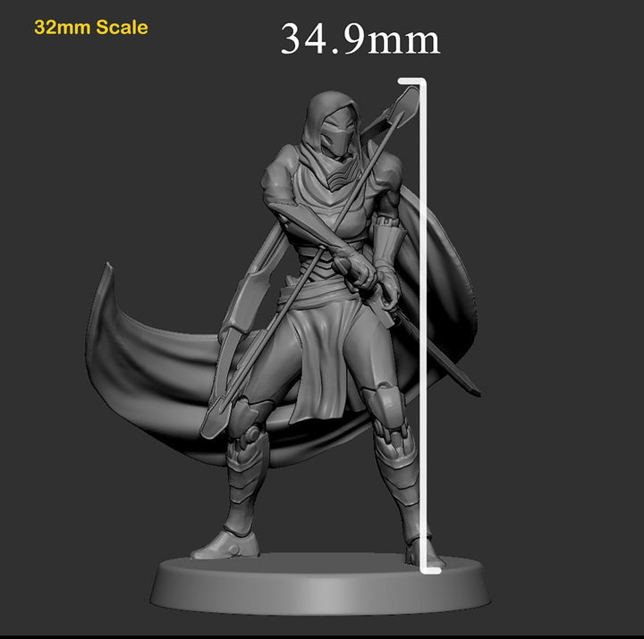 Warforged Ranger Fighter PC NPC , Nimblewright Construct | 28mm, 32mm,54mm,75mm, 100mm Scale | D and D | Pathfinder | Mini Monster Mayhem
