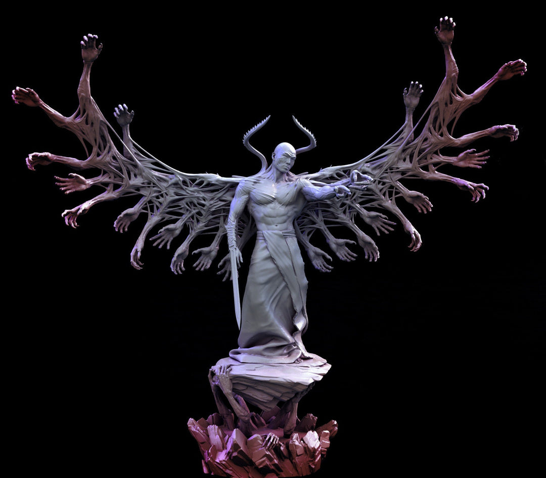 Fallen Angel, Afflicted Celestial | 28mm, 32mm, 75mm Scales | Angel demon Miniature | Dungeons and Dragons |Pathfinder | Mini Monster Mayhem