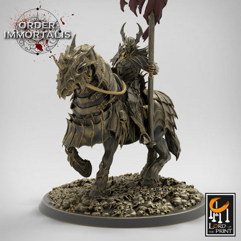 Oathbreaker Paladin Chaos Knight Mounted Cavalry | Set or Individual minis | Dungeons and Dragons 5e | 28mm,32mm,75mm Scale | Pathfinder |