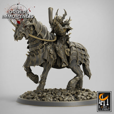 Oathbreaker Paladin Chaos Knight Mounted Cavalry | Set or Individual minis | Dungeons and Dragons 5e | 28mm,32mm,75mm Scale | Pathfinder |