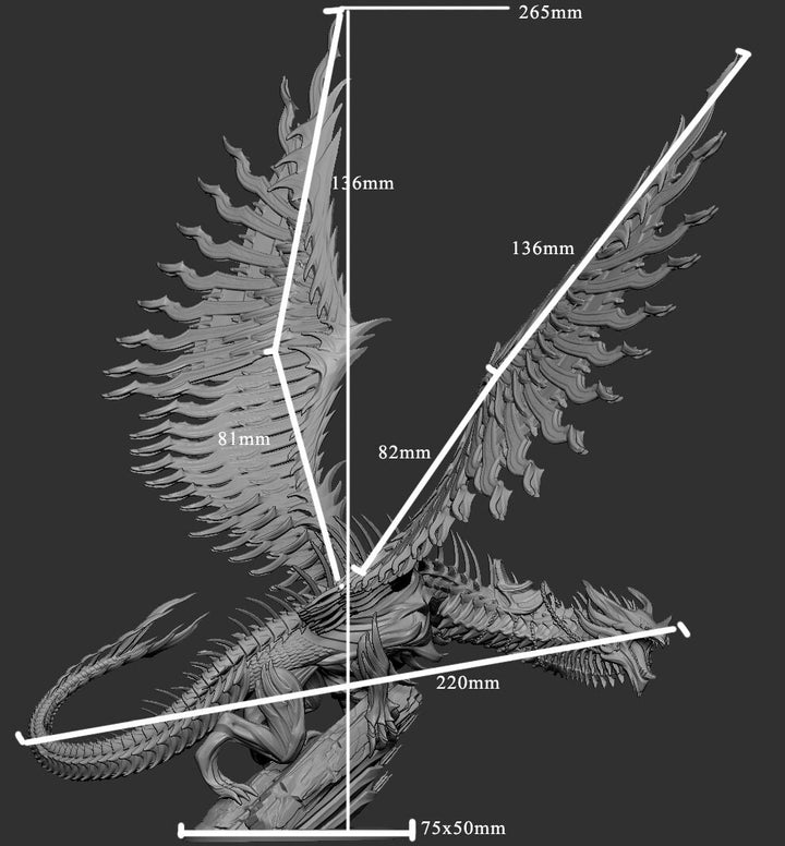 Chardalyn Dragon, Steel Dragon Construct with Warforged Rider Option | Mature &amp; Ancient sizes 265mm High | Figurine |Dungeons and Dragons 5e