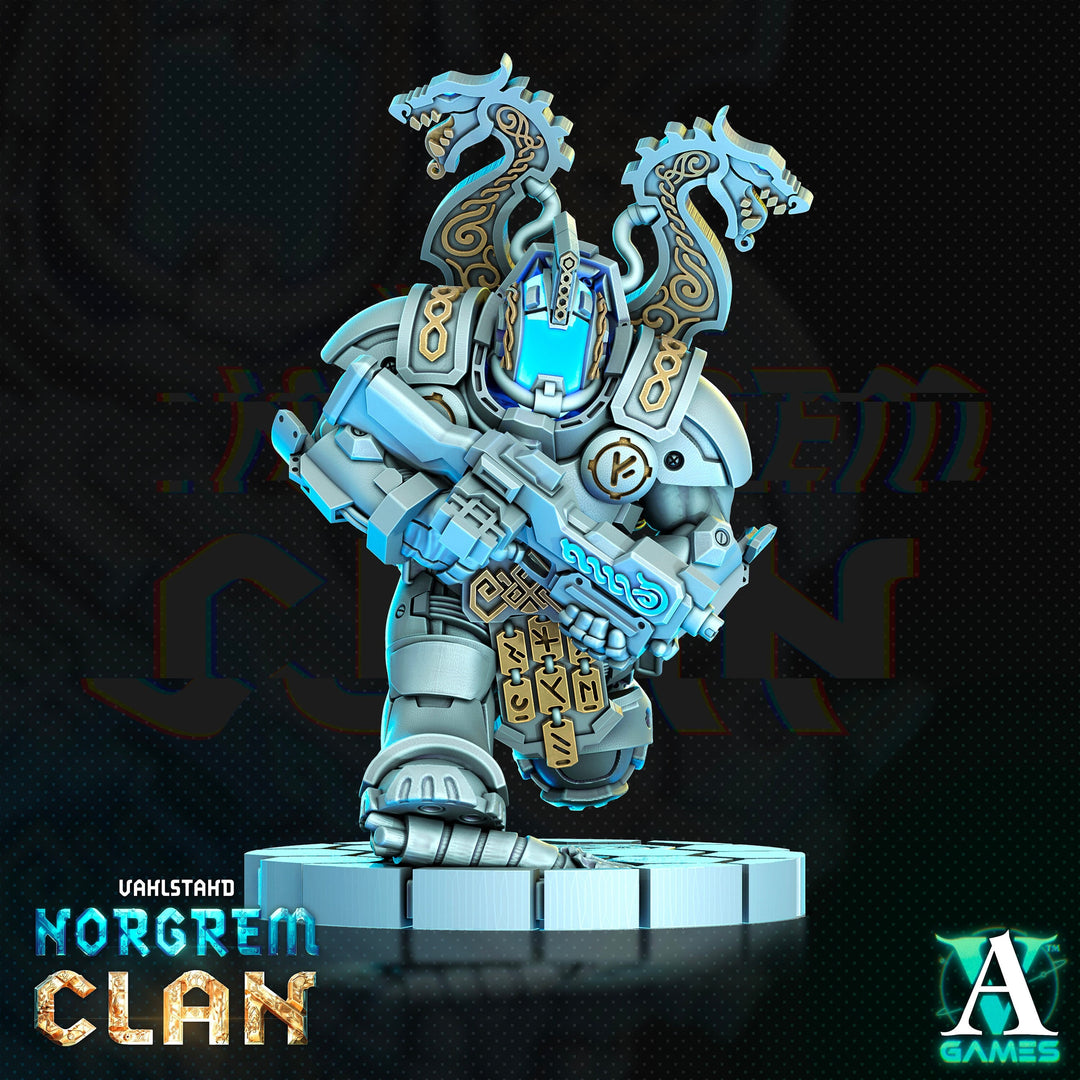 Norgrem Shocktroopers - Vahlstahd | Sci-Fi Miniature| 28mm,32mm Scales | 54mm, 75mm TALL | Collector Resin Mini Unpainted |Archvillain Games
