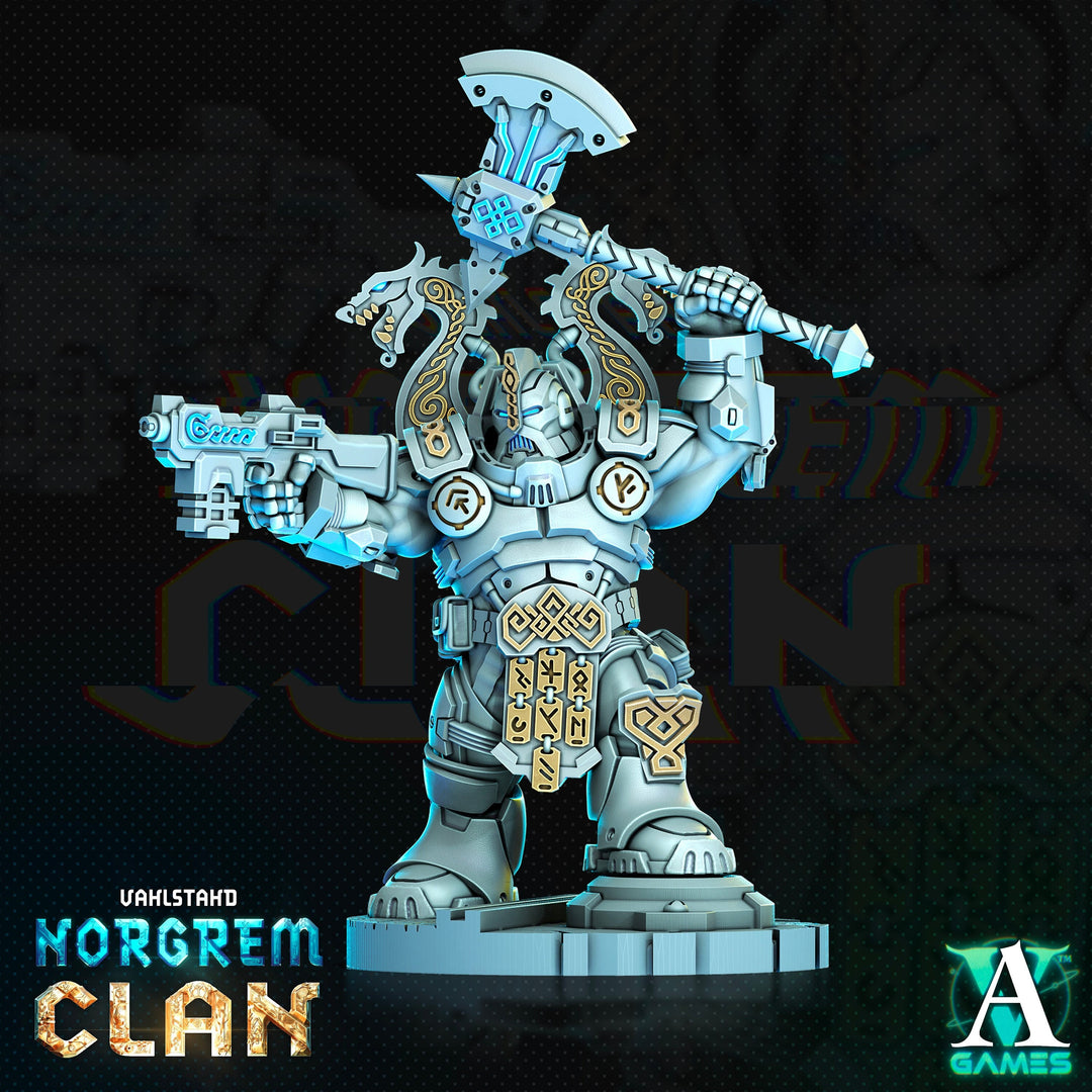 Norgrem Shocktroopers - Vahlstahd | Sci-Fi Miniature| 28mm,32mm Scales | 54mm, 75mm TALL | Collector Resin Mini Unpainted |Archvillain Games