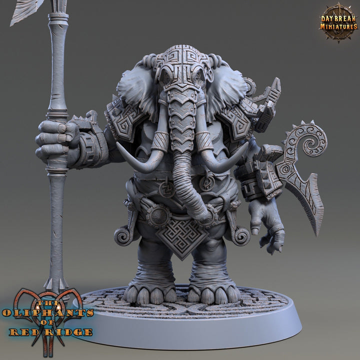Luxodon Warrior Elephant Race Scales: 28mm, 32mm,54mm,75mm | D&amp;D 5e Megaboss | Dungeons and Dragons | Pathfinder | Daybreak Miniatures