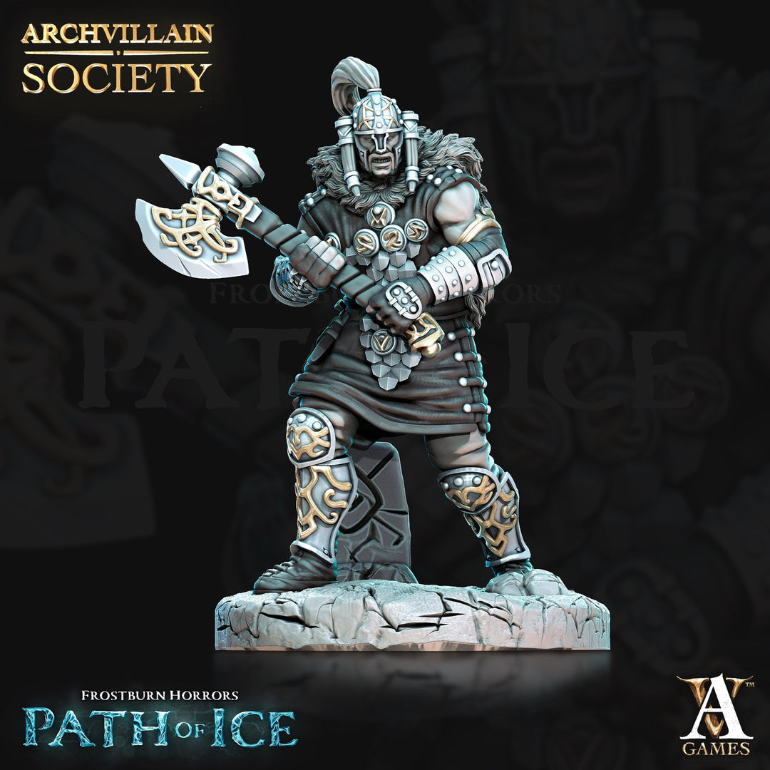 Human Male Fighter Barbarian Adventurer PC or NPC | 28mm, 32mm, 75mm Scales | Dungeons and Dragons | Pathfinder |