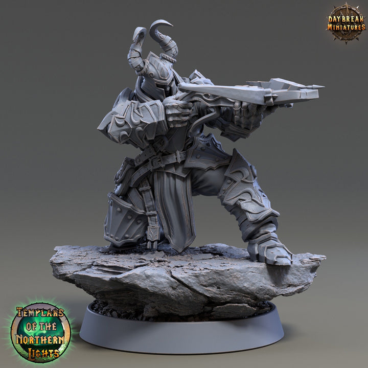 Paladin, Fighter Crossbow Expert | 28mm, 32mm, 54mm, 75mm Scales | Dungeons and Dragons | Pathfinder | Daybreak Miniatures