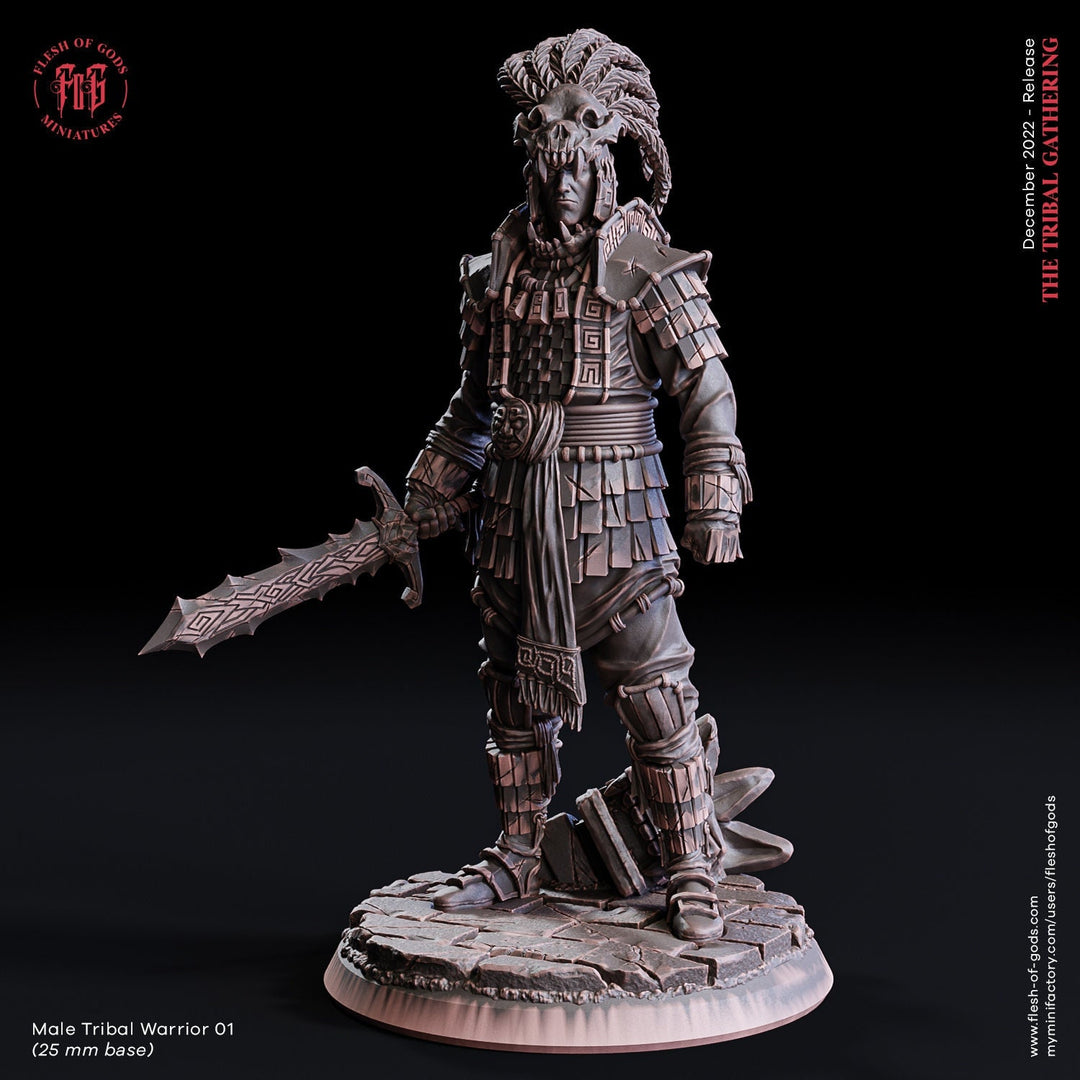 Fighter, Ranger PC / NPC | 28mm, 32mm,75mm Scales | 100mmTall | Player Character Mini- Minis -D&D 5e Pathfinder Figurine | Flesh of Gods