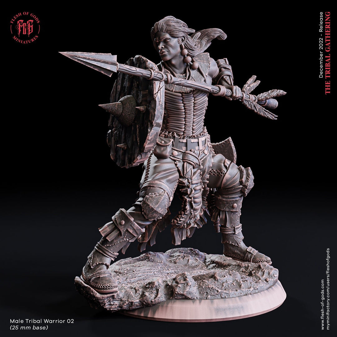 Fighter, Ranger PC / NPC | 28mm, 32mm,75mm Scales | 100mmTall | Player Character Mini- Minis -D&D 5e Pathfinder Figurine | Flesh of Gods