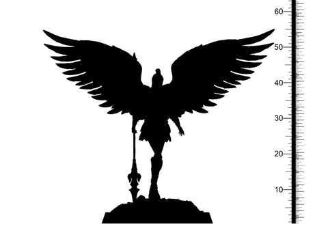 Female Valkyrie Angel Celestial Paladin of Vengeance | 28mm, 32mm, 75mm Scales | Dungeons and Dragons 5e | Pathfinder | Archvillain Games