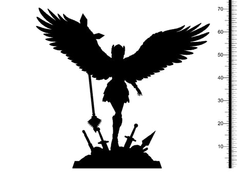 Female Valkyrie Angel Celestial Paladin of Vengeance | 28mm, 32mm, 75mm Scales | Dungeons and Dragons 5e | Pathfinder | Archvillain Games