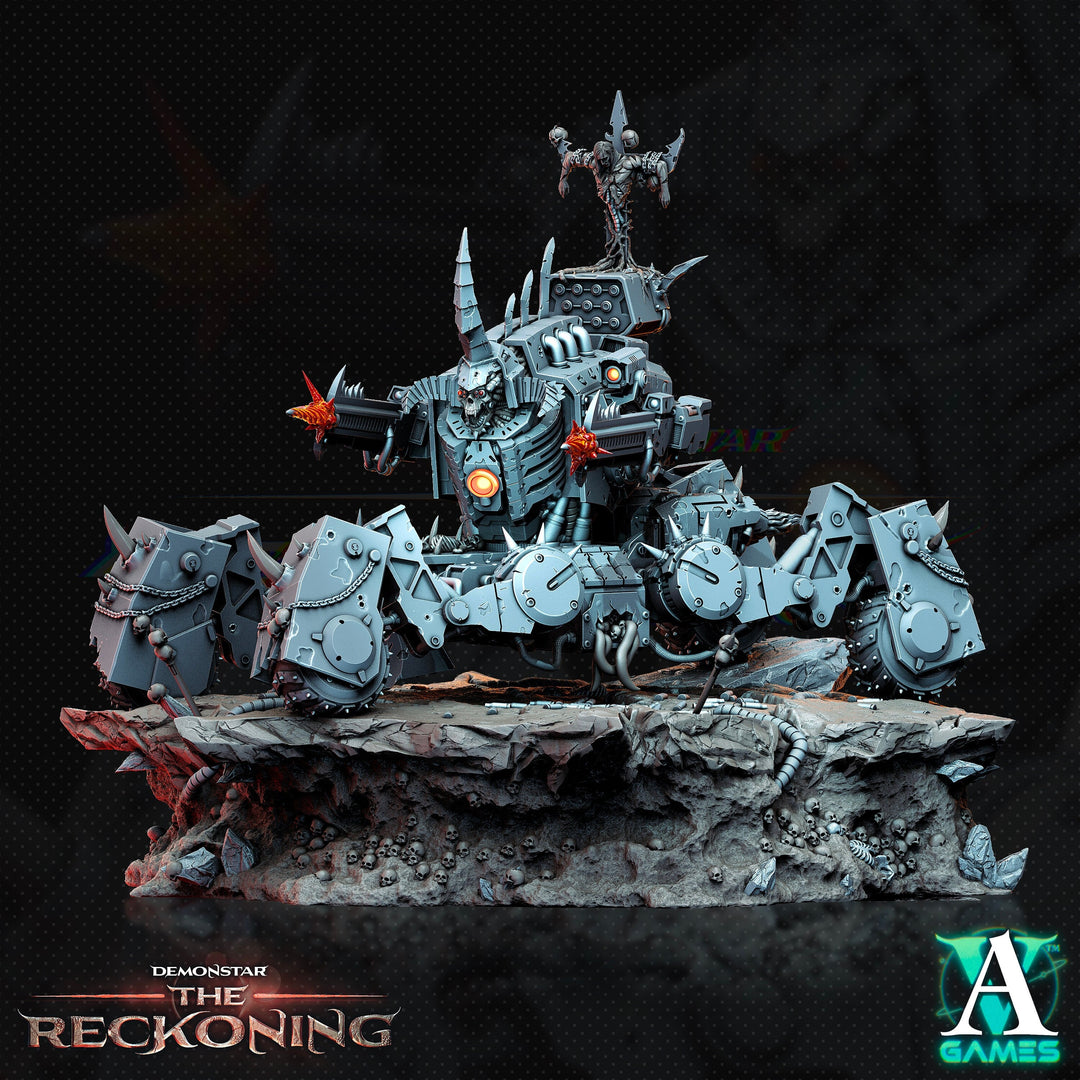 Kaus - Chaosbred Dreadnaught | 150mm Base & 130mm Base Sizes | 28/32mm Scale | Sci-Fi Wargames TTPG Resin Miniature | Archvillain Games