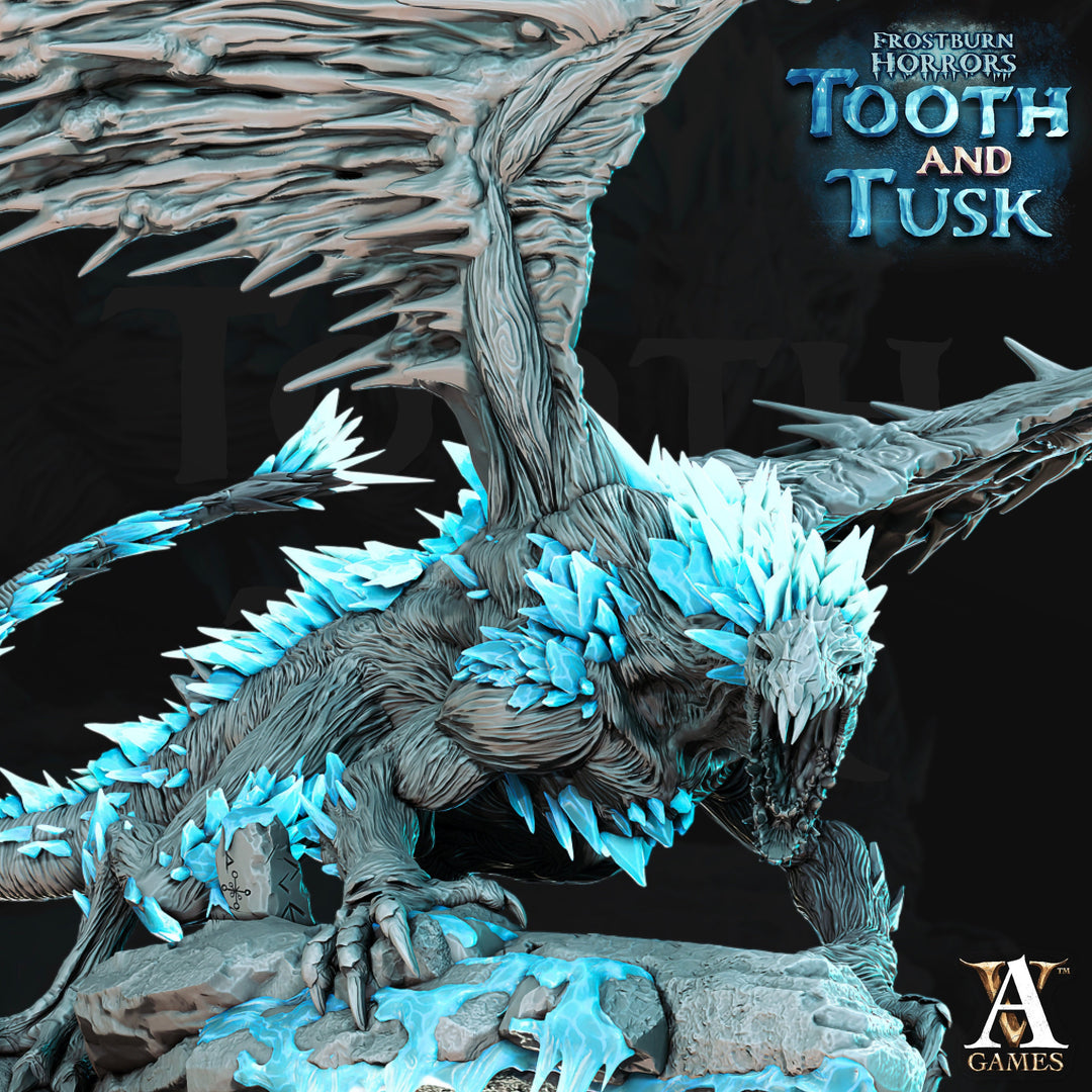 Ancient White Dragon Resin Miniature | 150mm Base &amp; 135mm Base Sizes | 28/32mm Scale | Dungeons and Dragons 5e | Archvillain Games