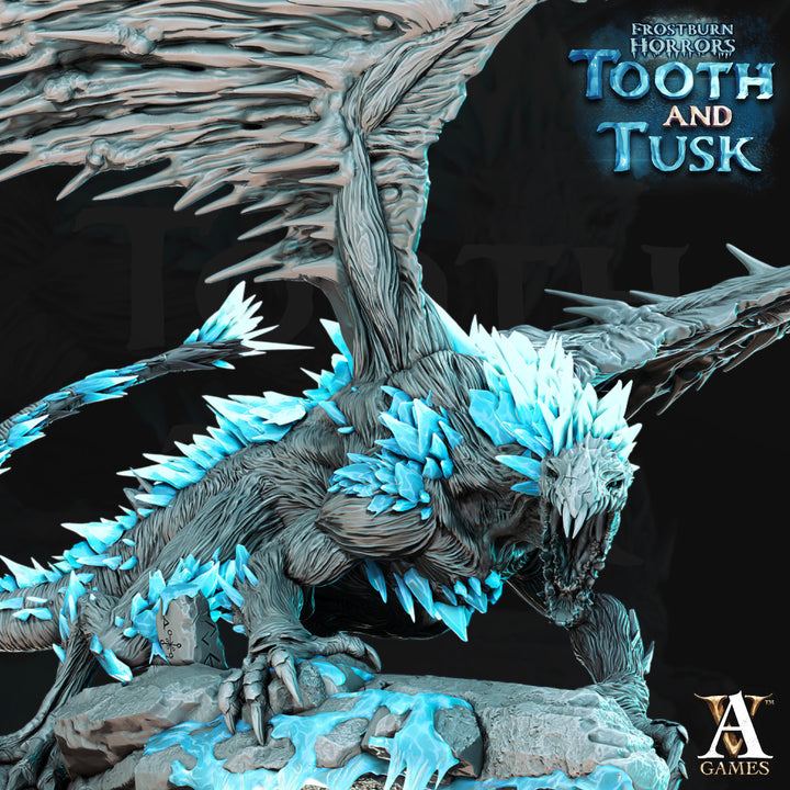 Ancient White Dragon Resin Miniature | 150mm Base &amp; 135mm Base Sizes | 28/32mm Scale | Dungeons and Dragons 5e | Archvillain Games