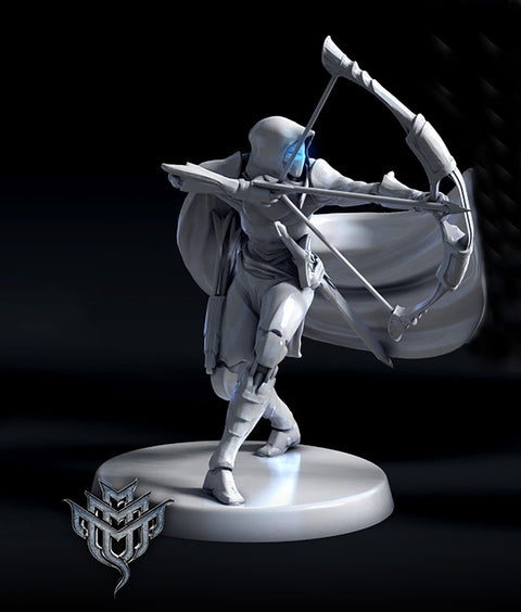 Warforged Ranger Fighter PC NPC , Nimblewright Construct | 28mm, 32mm,54mm 75mm, 100mm Scale | D and D | Pathfinder | Mini Monster Mayhem