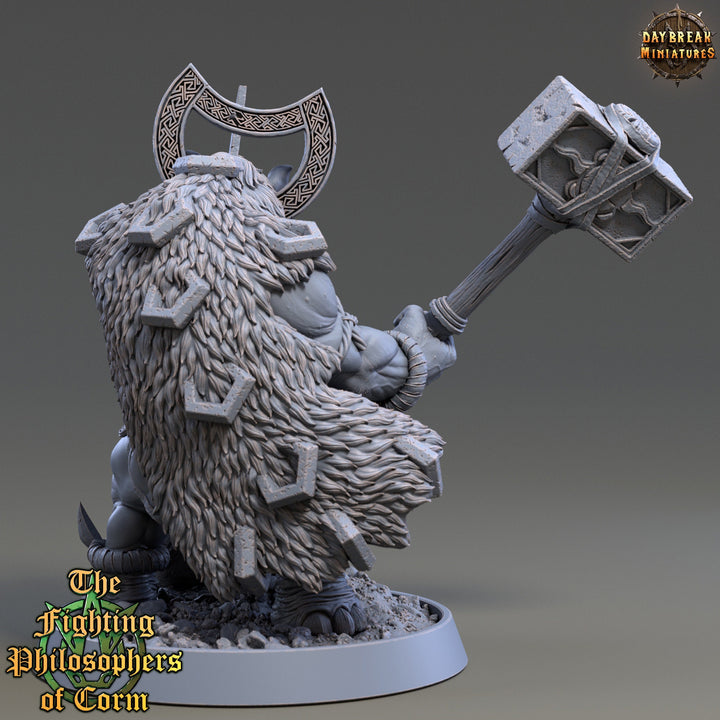 Rhinokin, Rhino-folk Warrior Scales: 28mm, 32mm,54mm,75mm | D&amp;D 5e Megaboss | Dungeons and Dragons | Pathfinder | Daybreak Miniatures