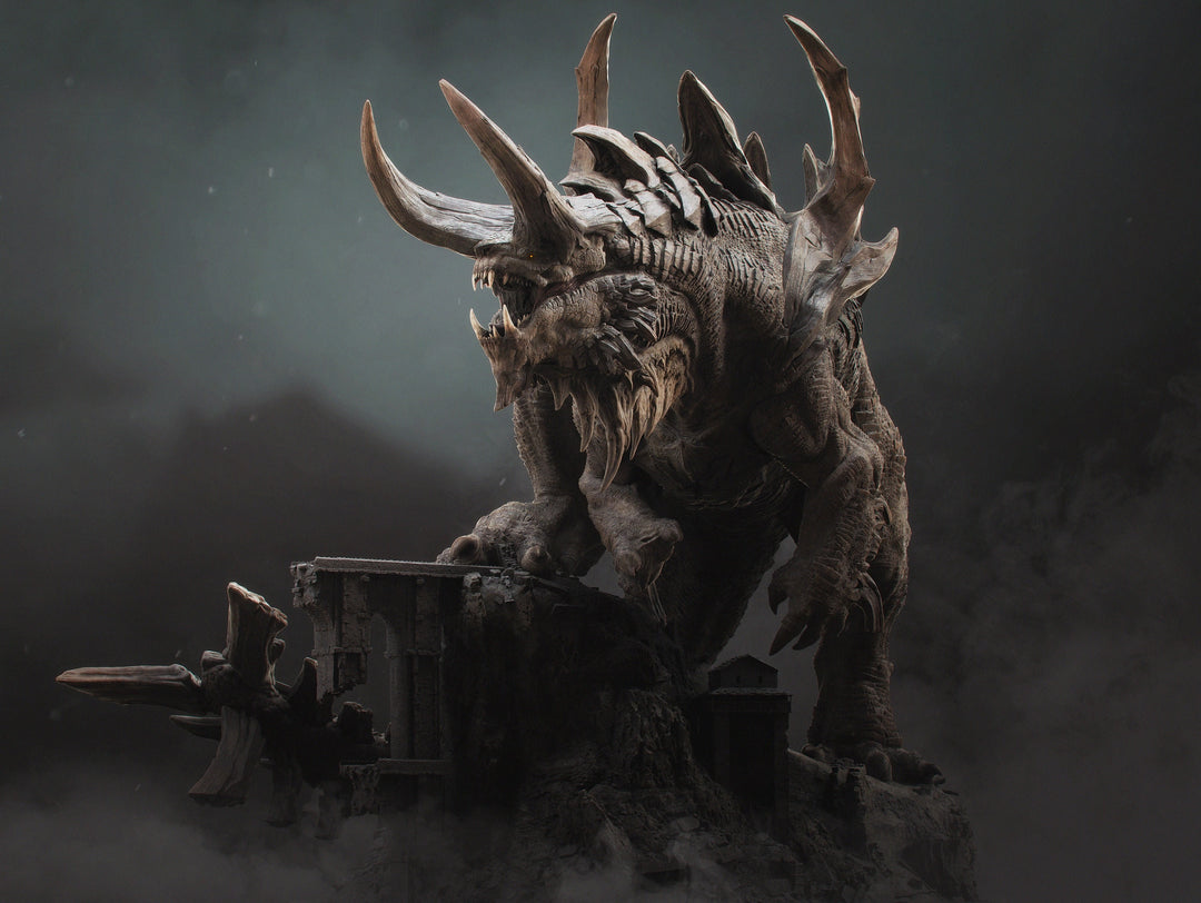 Titan Tarrasque (NEW) Lord of The Print | Gargantuan Monstrosity| 220mm Tall and longer, 165mm Base | Resin | Dungeons and Dragons | DnD 5e