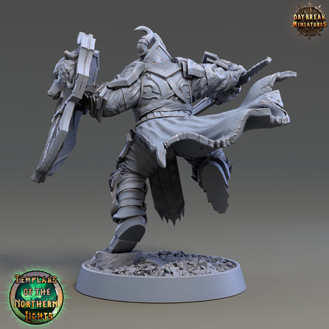 Oath of Vengeance Paladin, Fighter | 28mm, 32mm, 54mm, 75mm Scales | 100mm Tall | Dungeons and Dragons | Pathfinder | Daybreak Miniatures
