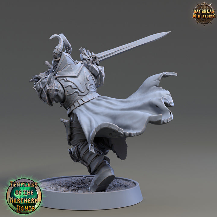 Oath of Vengeance Paladin, Fighter | 28mm, 32mm, 54mm, 75mm Scales | 100mm Tall | Dungeons and Dragons | Pathfinder | Daybreak Miniatures